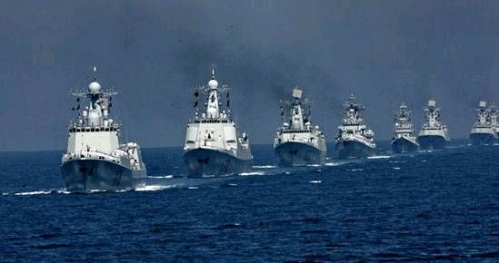 资料图：中国海军海上阅兵
