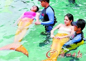 菲律宾开设“美人鱼”课程 教水中美姿美仪