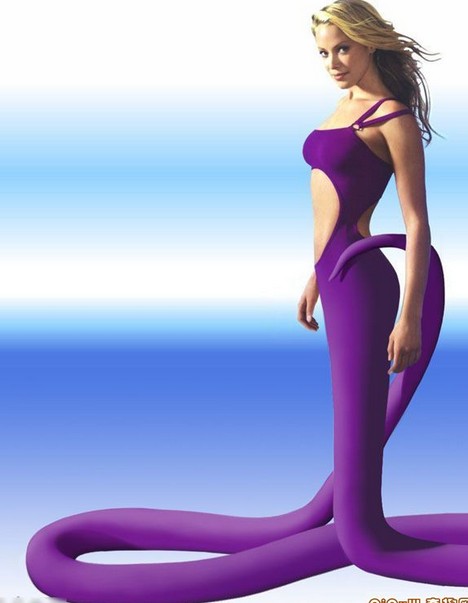 史上最全美女蛇惊艳图片人头蛇身的妖物美人