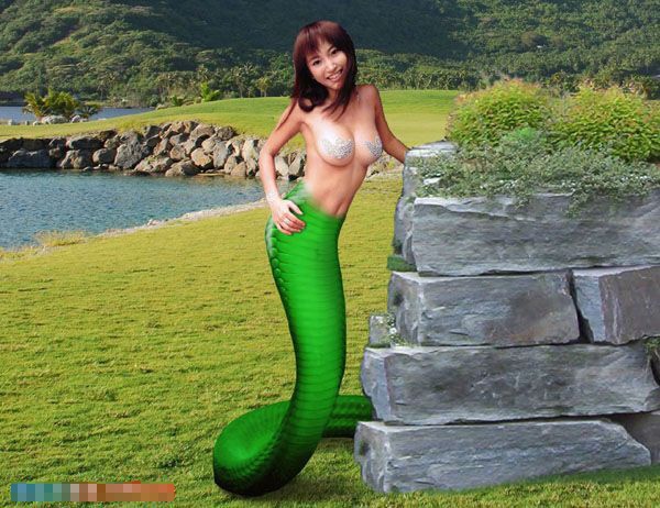 史上最全美女蛇惊艳图片人头蛇身的妖物美人
