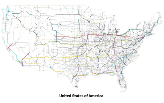 男子花2年绘制全美公路精细地图