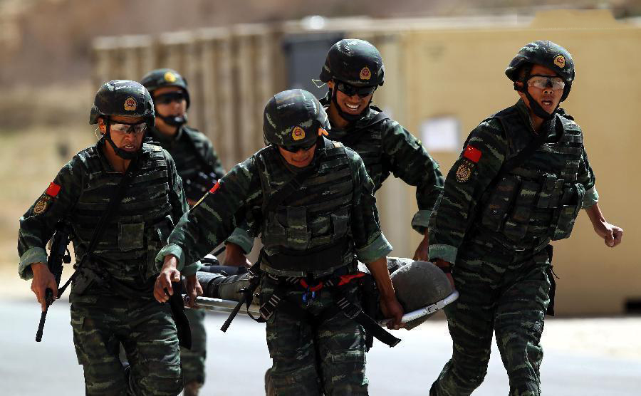 中国3支武警部队约旦参赛 雪豹一举夺冠