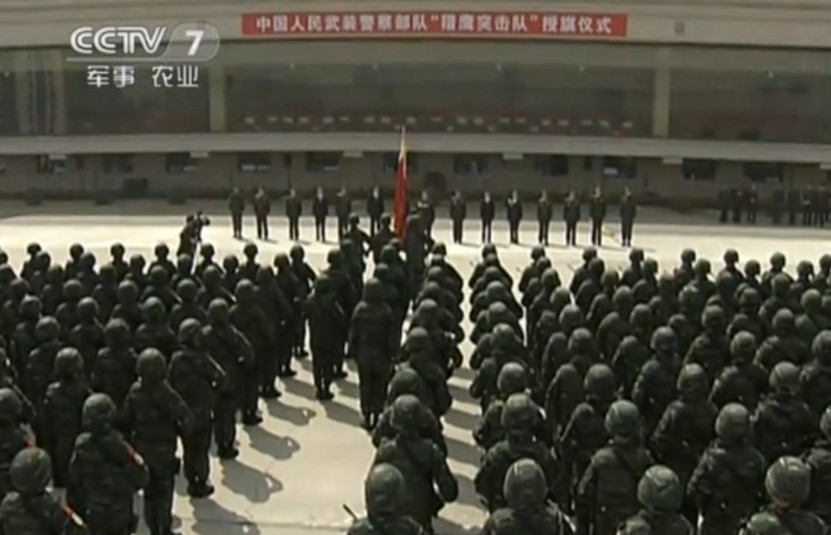 习近平视察武警特战部队并授旗
