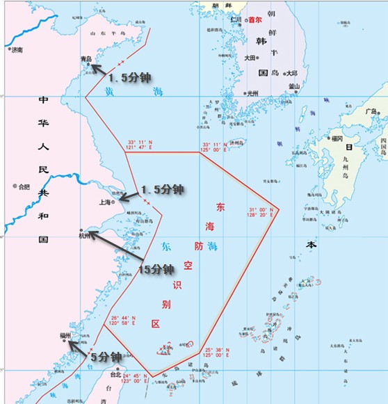 美军导弹30秒打到上海 设防空识别区能远离屠刀