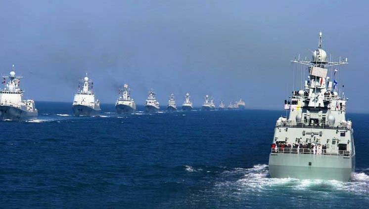 资料图：2009年中国海上阅兵式