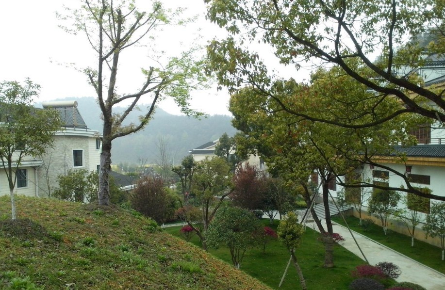 2014年4月8日消息，浙江建德，钦堂村党委书记吴康孟被举报在未办理任何审批手续的情况下建设豪华别墅及私家花园，占地8000余平方米。目前该建筑已被当地政府认定为违建，开始部分拆除。