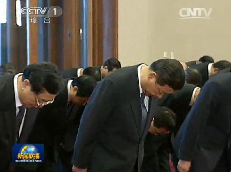 习近平等步入毛主席纪念堂 向坐像三鞠躬